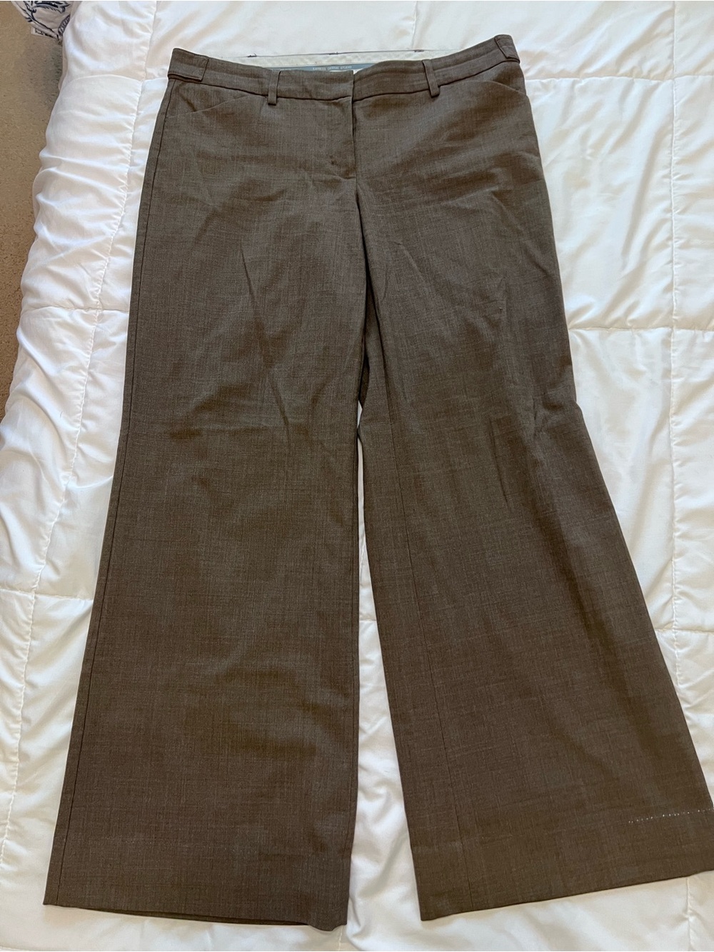 Express Wide-Leg Dress Pants in Brown